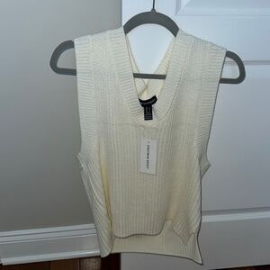 White sweater tank top​​